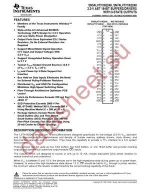 74LVTH162240DGGRE4 datasheet  